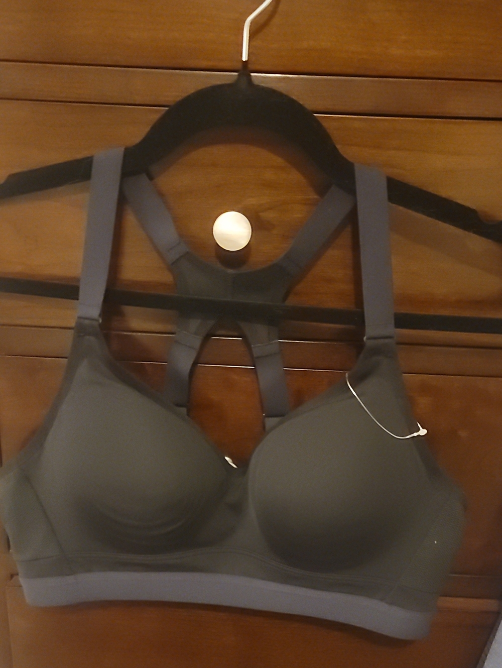 NWOT Victoria's Secret Black Wireless Sports Bra with Racerback